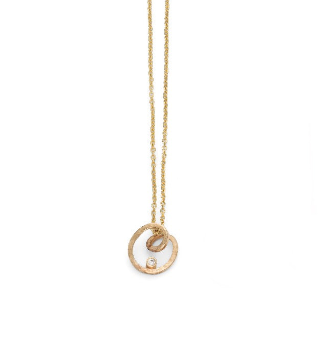 Loop d Loop Pendant 9ct gold with diamond