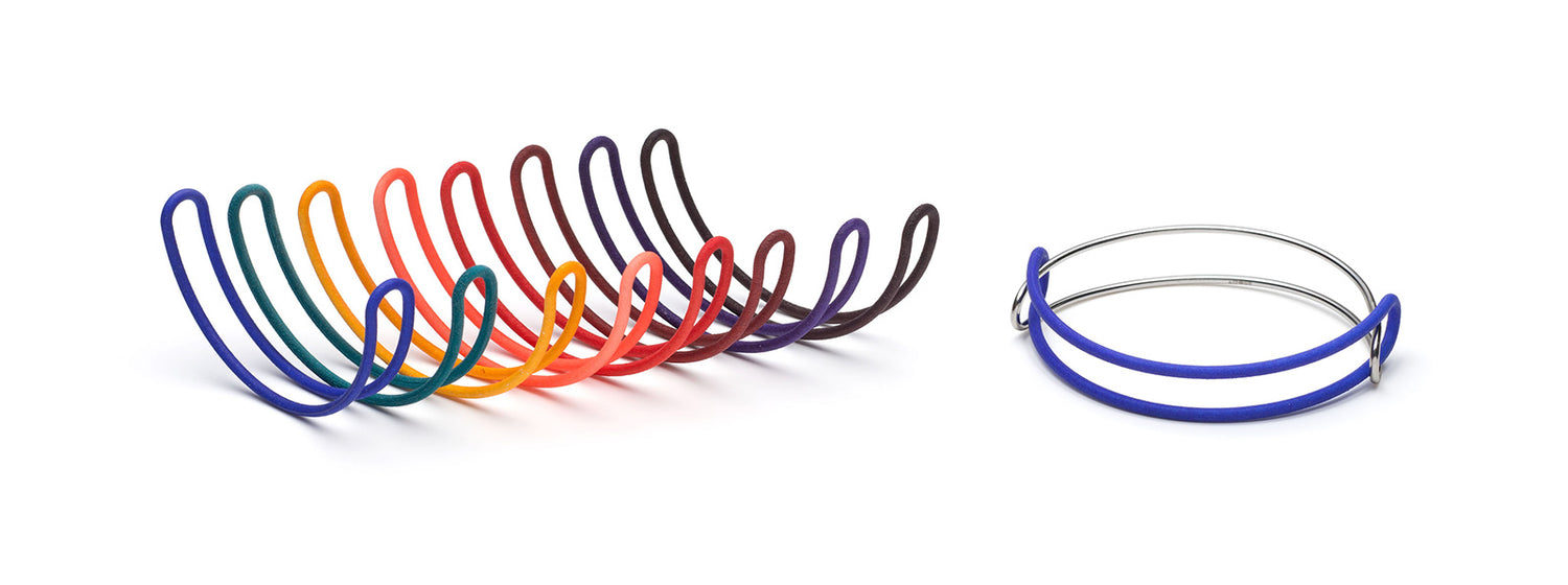Colourful nylon interchangeable loop bangles