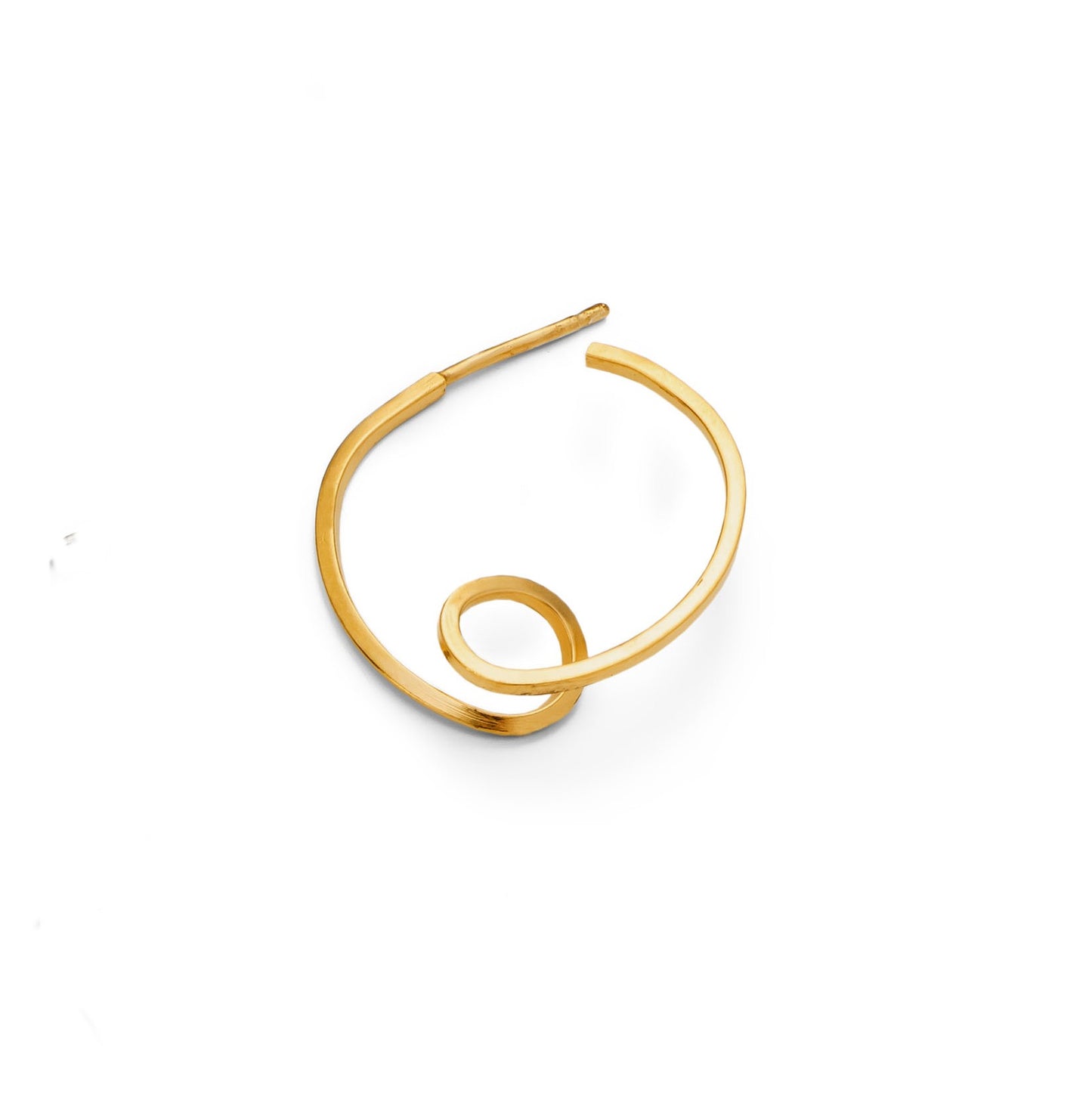 gold verminl loop d loop hoop earring