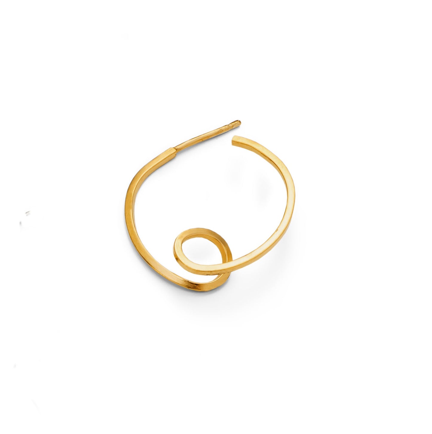 gold verminl loop d  loop hoop earring