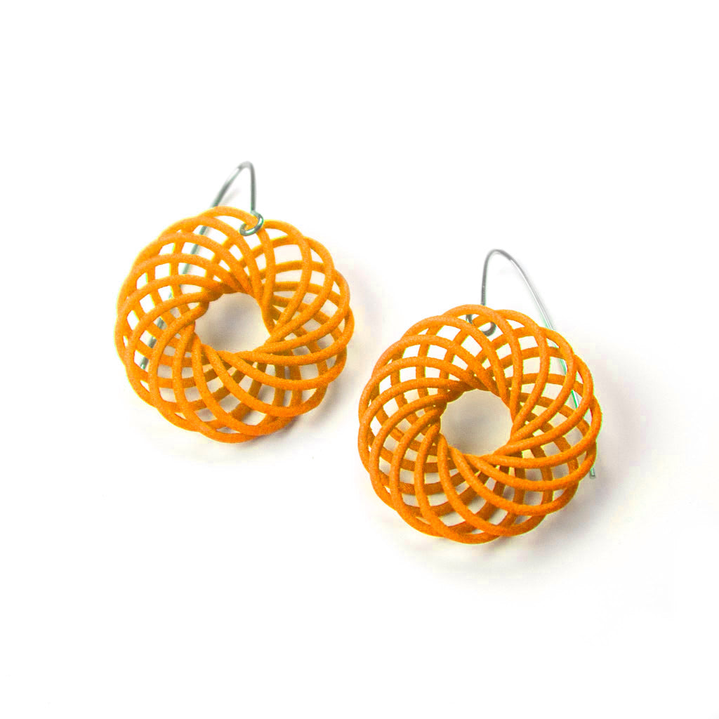 yellow 3cm geometric earrings