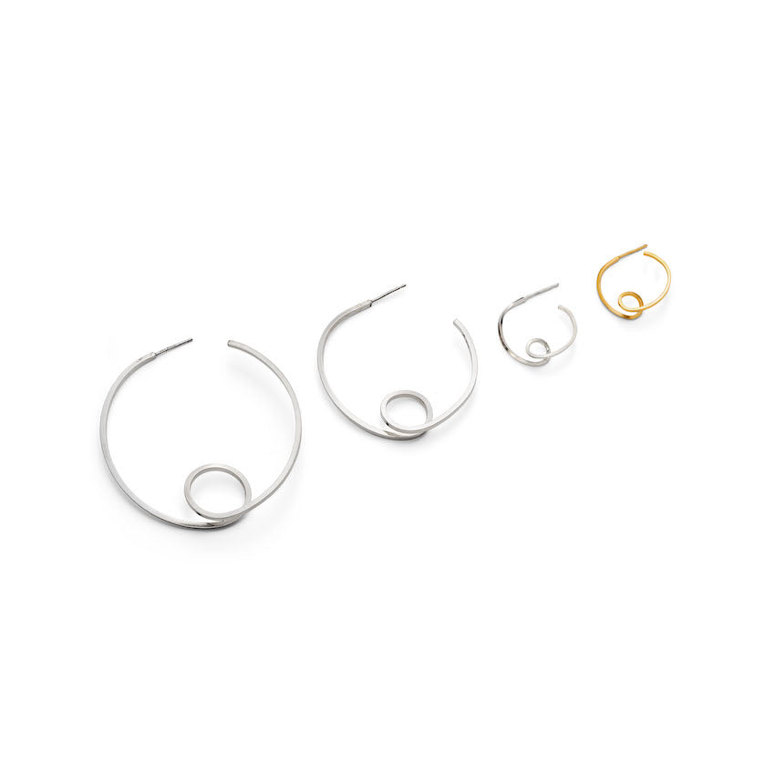 Loop D Loop Hoop Earrings -Small