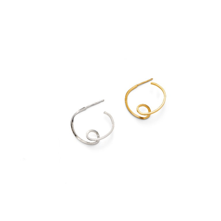 a choice of sterling silver or gold vermil loop d loop small hoop earrings