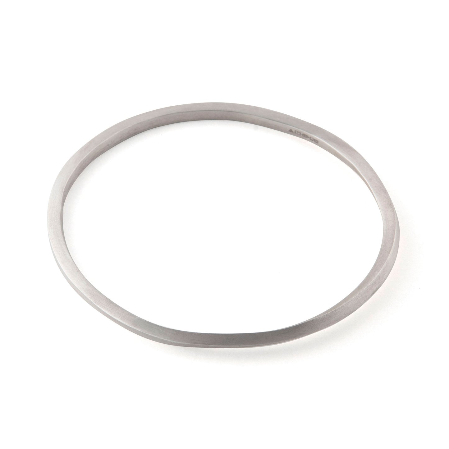 Square Twist 3mm thickness Silver Bangle
